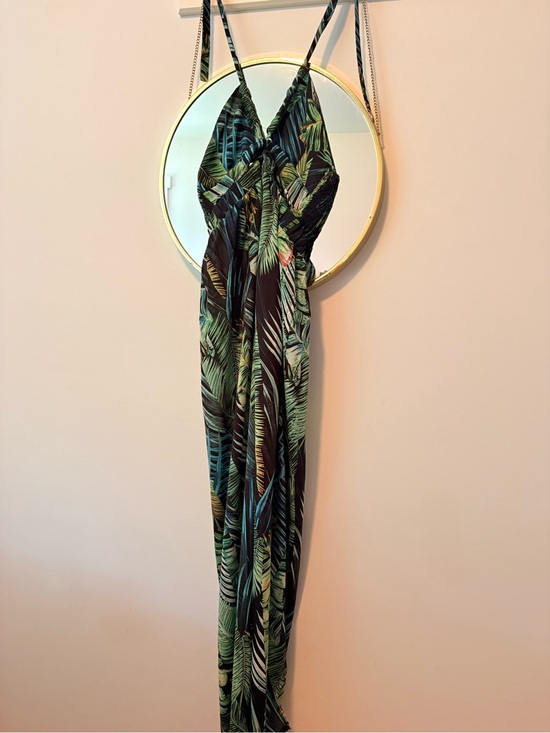 Fashion Nova Dresses & Skirts - Tropical Leaf Print Cut Out Maxi Dress